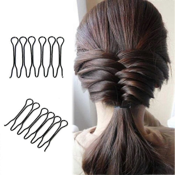 2 stk Mini Hårfletter Twist Clips Hårdisk DIY Prinsesse Pannelugg Innsettingskam QinHai