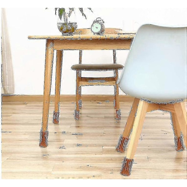 16-pack Stolsbensskydd Stickade Möbelstrumpor Brown