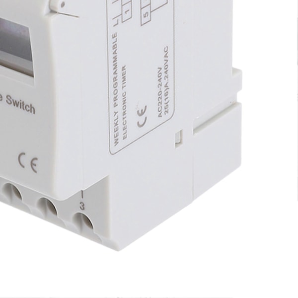 Digitaalinen ajastinkytkin LCD Ohjelmoitava viikoittainen DIN-kiskoajastin AC220?240V 16A THC15A