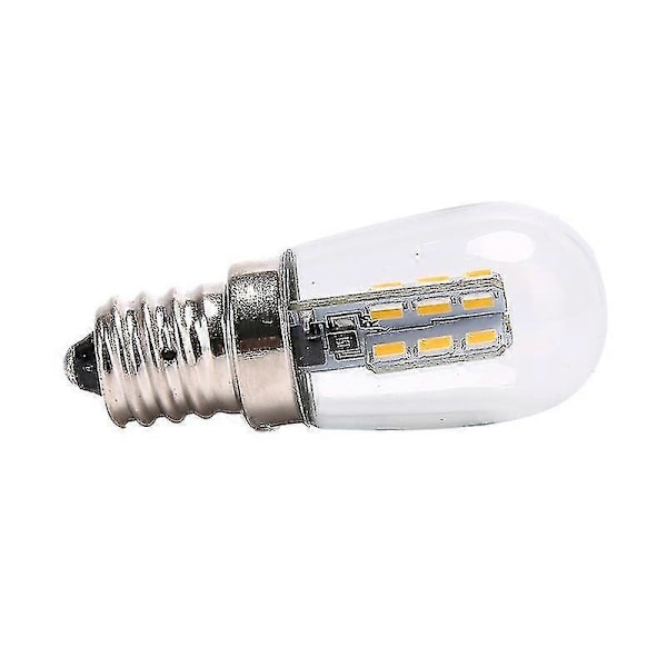 Led-lamppu E12 lasikuvulla ompelukoneeseen ja jääkaappiin warm white
