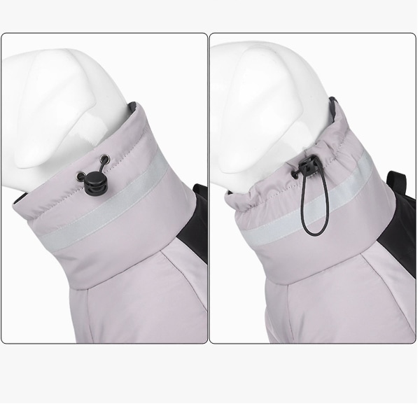 Hundkläder Förtjockad Reflex Varm Mjuk Bomullsrock för Höst/Vinter För Höst/Vinter Black 5XL