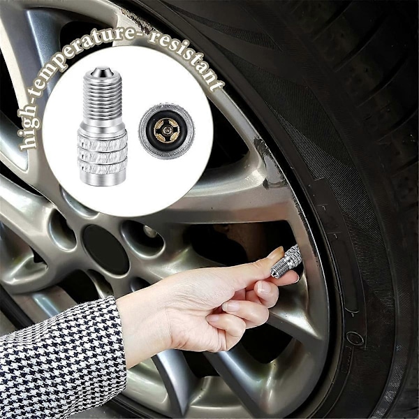 16 st Dubbla Ventilstamlock Pumpa Däckventilkåpor Genomströmningsdäcklock för Högtryck Lastbil Bil Husbil Semi Buss Däck