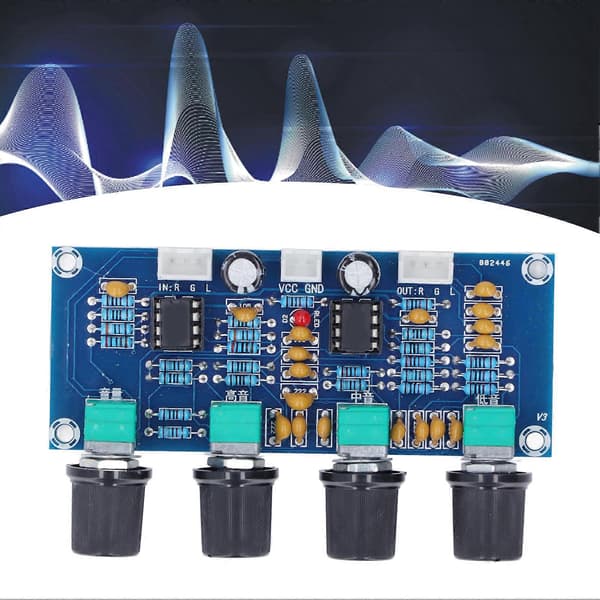 Forforstærker Modul Dobbelt Kanal Forforstærker Tone Board til Digital Forstærker DC 12V?24V