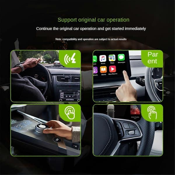 For Carplay Adapter Bil Kablet til Trådløs Smart Boks Bil Sammenkobling Multifunksjonsadapter, Svart, B