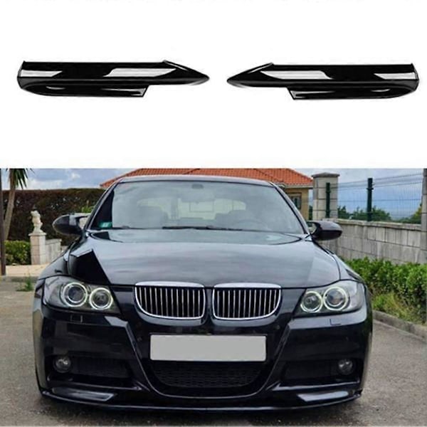 Bil Främre Stötfångare Läpp Diffuser Splitter Winglet Förkläde Spoiler för 3-serie E90 E91 2005-2008 Glansig Svart