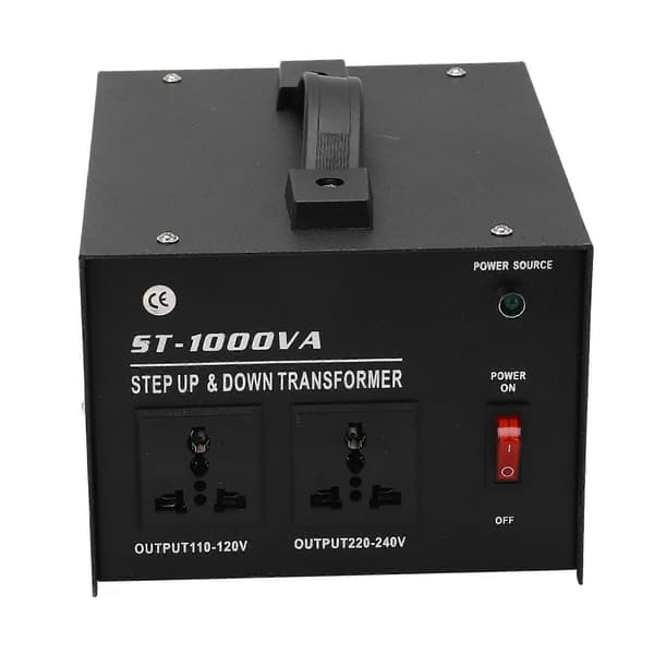 1000W Step Up Buck Transformator Stabil Regulerbar Inngangsspenning Strømtransformator 110V til 220V 110V?120V/220V?240V AU Plugg