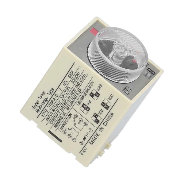 BERM Tidsrelé Justerbar Påslåingsforsinkelse Timer Tilbehørs Reservedel ST3PAD(DC24V )