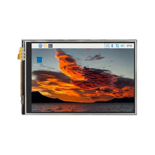 For 5 Berøringsskjermsett 3.5 Tommers Skjerm 60fps Oppdateringsfrekvens ABS-Kabinett Kjøleribbe med 32G TF-Kort for Pi 5