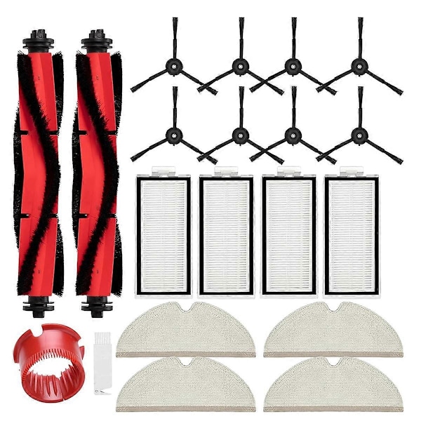 Ersättningskit med tillbehör kompatibelt för + Max Max+ Robotdammsugare Rullborste Hepa-filter