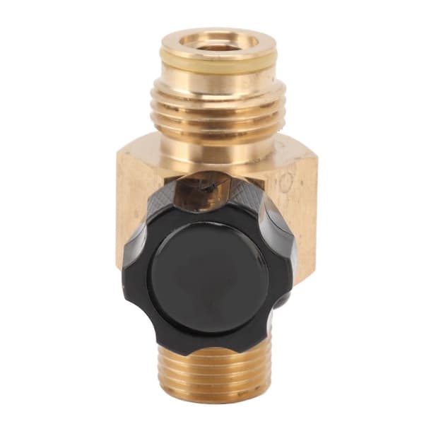 G1/2 14 CO2 Cylinder Påfyllningsadapter 5000psi Maximalt Tryck Mässing M18x1.5 Påfyllning CO2 Tankventil Adapter Svart