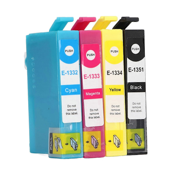 4 stk. blækpatroner Sort Cyan Magenta Gul Glat Nøjagtig Klar Anti Fade Printer Blækpatron til Stylus T1351 T1332 T1333 T1334