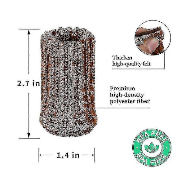 16-pack Stolsbensskydd Stickade Möbelstrumpor Brown