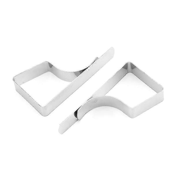 Rostfri triangulär dukklämma, justerbar med stor öppning, fästklämma för utomhusmatbord, 8-pack, 6,5x3,2 CM