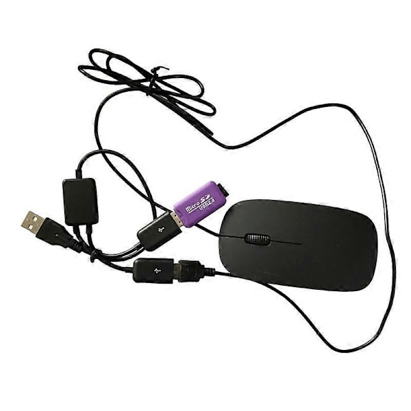 USB-forlengelseskabel 2 i 1 Universal Høyhastighets Anti-interferens Stabilt Signal USB-utvidelse Bærbar 1 Hann til 2 USB Hunn Datahub Strømadapter f