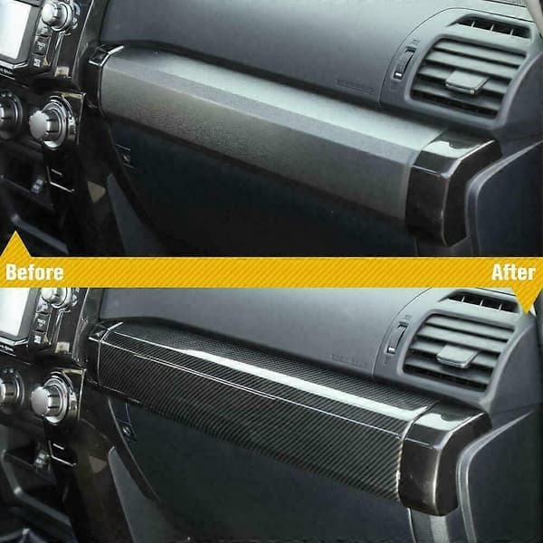 Til 4Runner 2010-2021 Kulfiber Co-Pilot Instrumentbræt Midterkonsol Stribe Panel Dækbeklædning