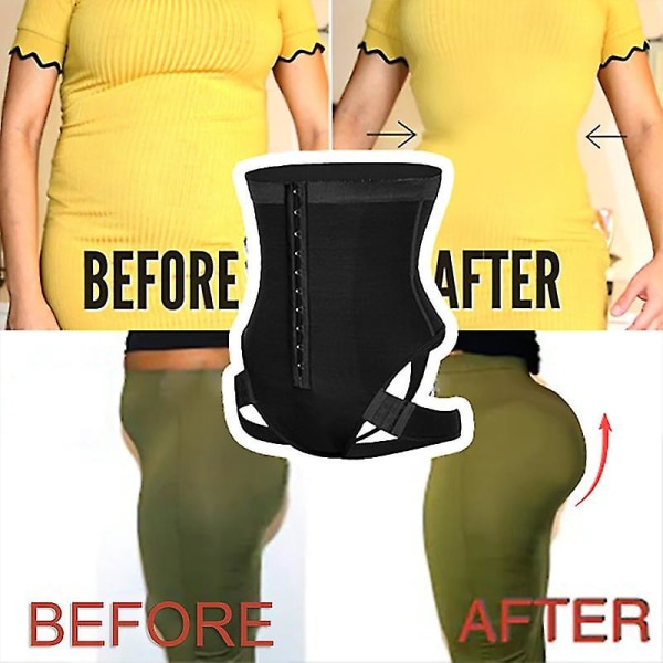 Shapewear 2 i 1 High Waist Butt Lifting Byxor för kvinnor 2XL