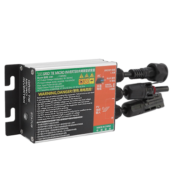 GMI Grid Tie Mikro Inverter Solar PV Aluminiumlegering IP55 Multi Protection 20x7.7x3.6cm 150L