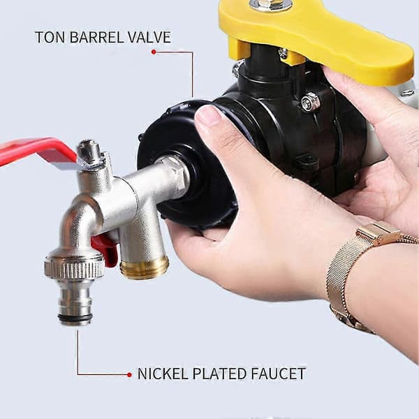 IBC Adapter Hage Vanntank Kobling Regnvannsventil Adapter Kran Vanntilkoblinger Hageutstyr, A
