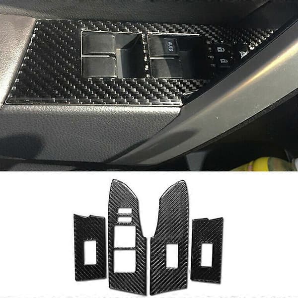 Karbonfiber Innvendig Vindusbryter Panel Deksel Trim for 2014-2018
