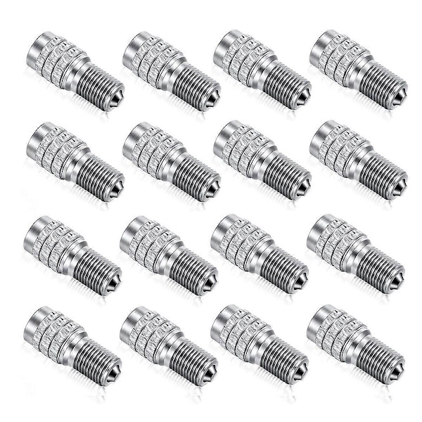 16 st Dubbla Ventilstamlock Pumpa Däckventilkåpor Genomströmningsdäcklock för Högtryck Lastbil Bil Husbil Semi Buss Däck