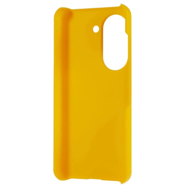 För Asus Zenfone 9 5G Glansigt Gummerat Mobilskal Vardagsfodral Hårt PC Stötsäkert Skyddande Telefonskal Yellow