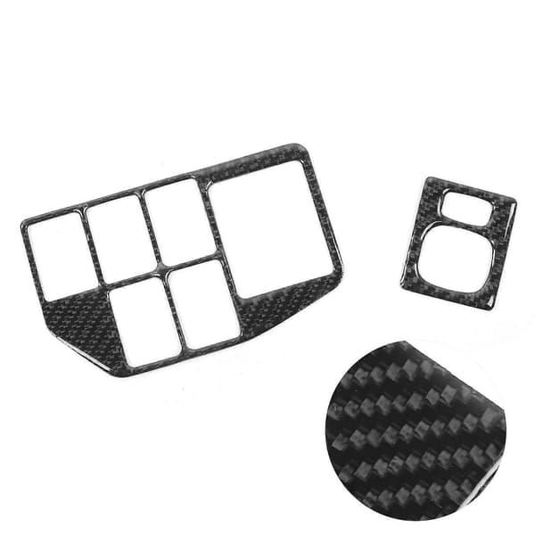 Deksel for bryterpanel for bakspeil Justeringsknapp Karbonfiber Trim Passer for Prius 2012?2015 RHD
