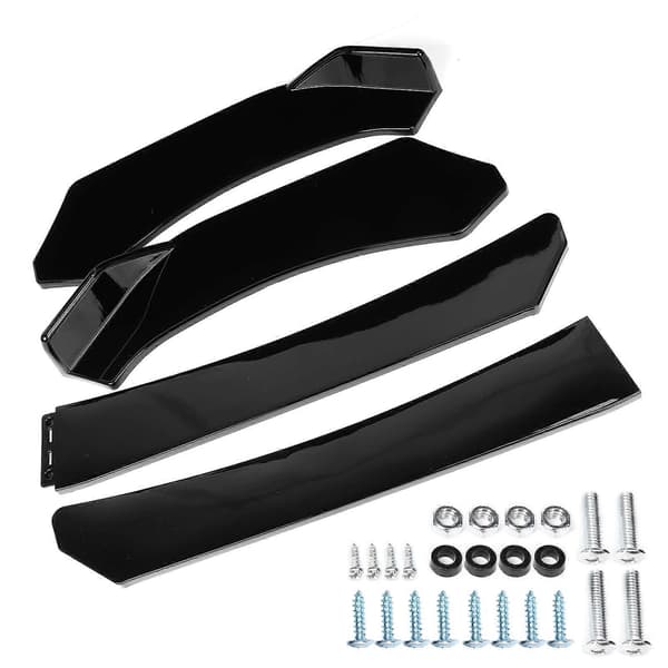 4 st Universal Front Bumper Splitter Läpp Nedre Hak Diffuser Spoiler Deflektor Body Kit