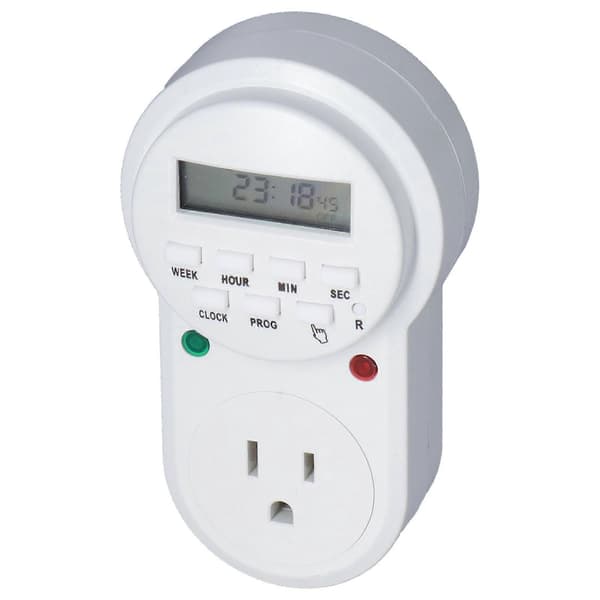 Timer Uttak Digital Programmerbar Timer for Elektriske Uttak Lys og Husholdningsapparater