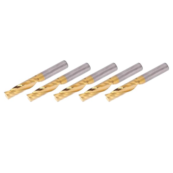 5 stk. højhastighedsstål spiralfræserbits fræser CNC endefraeser sæt 6 X 25 X 50 mm