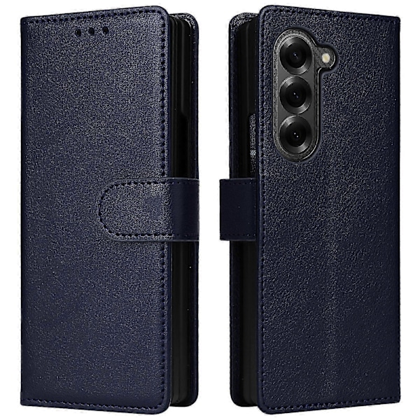 Samsung Galaxy Z Fold6 5G Nahkakotelo Lompakko Korttipaikat Puhelinkuori s20241212192 Blue