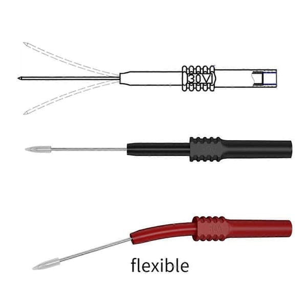 Multimeter Testkablar Kit med Digitala Elektriska Testprober Set med Alligatorklämmor Testkrok Pincett Flexibel Kabel