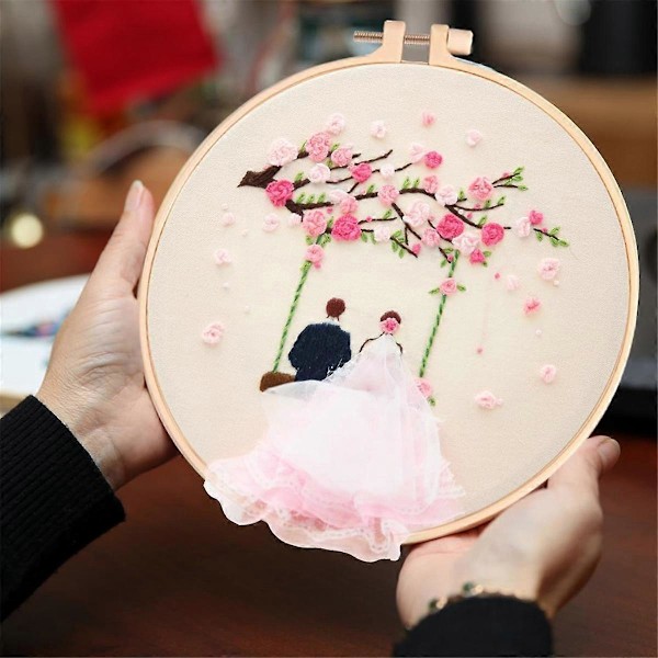 4-pack Broderikit för vuxna DIY Broderikit för nybörjare Handsömningskit med mönster (Bröllop)