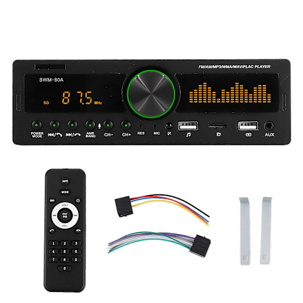 1 DIN Bluetooth MP3-lydafspiller med fjernbetjening, understøttelse af stemmestyring SWM?80APosition funktion