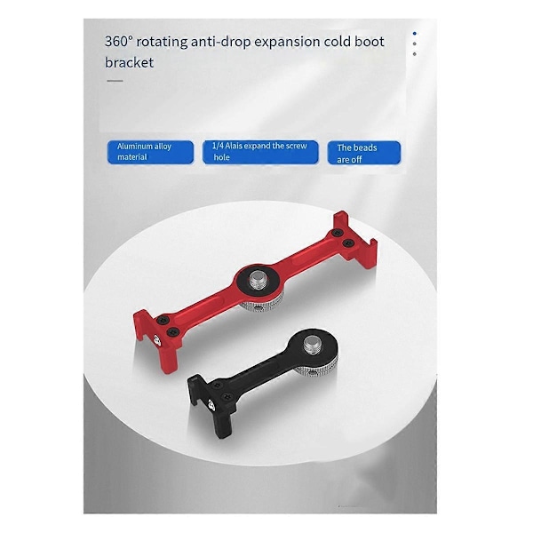 Cold Shoe Vlog Forlengelsesstang Festeadapter 1/4in Skrue for Action Kamera Brakett LED Lys Mic Stativ Svart Enkelt