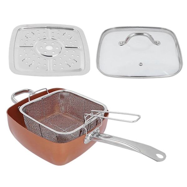4-delars Set Rostfritt Stål Non-stick Stekpanna Multifunktionell Kastrull Köksartiklar