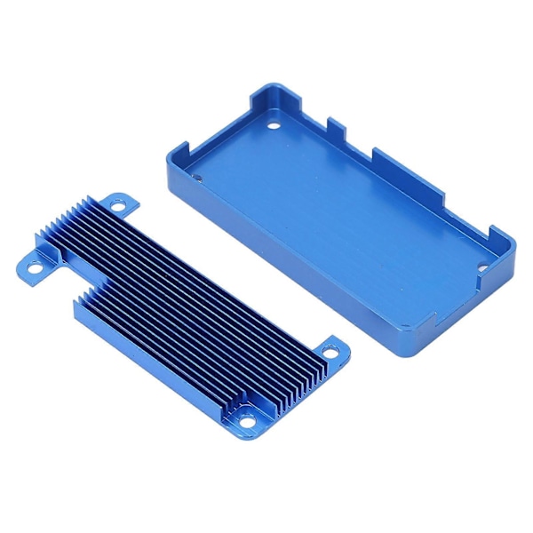 Mikrodatorhölje CNC Aluminiumskal Passiv Kylning Fodral för Raspberry Pi Zero 2W Blå