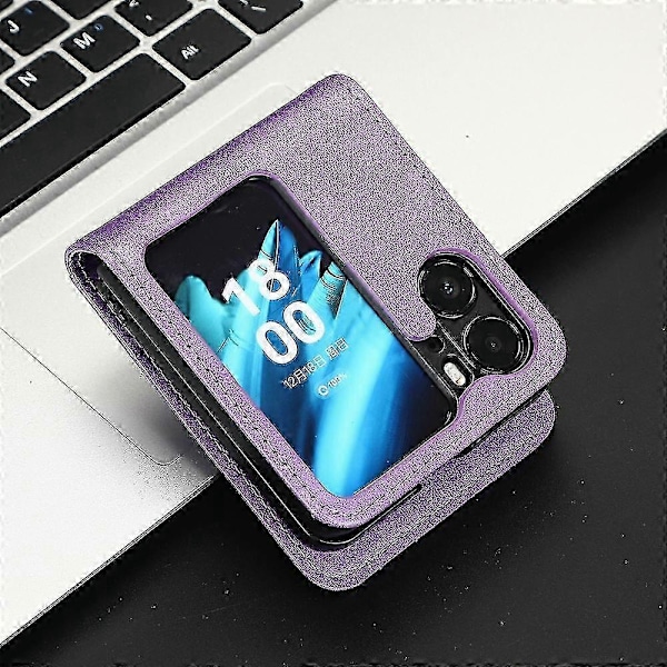Läderfodral för Oppo Find N2 Flip Purple