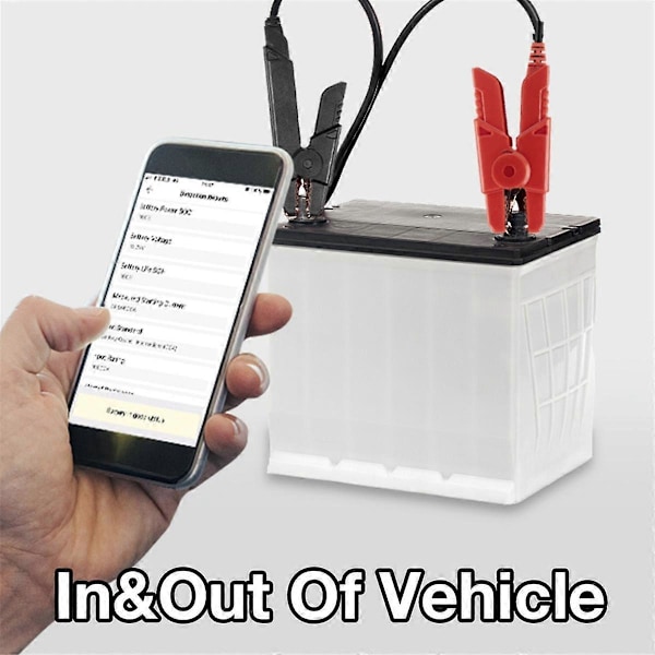 Bil Allmän Bluetooth Version 12V 2000CCA Batteritestare Spänning Batterianalysator Lagringsbatteritestare