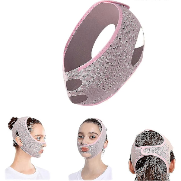 Skönhetsmask för ansiktsformning under sömn, V-linjeformande masker, V-linje lyftmask Ansiktsbantningsrem, dubbelhakreducerare, Haklyftmask Ansiktslyftbälte 1Pcs