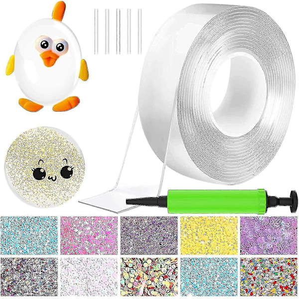 Uppgraderingskit Nano Tejp Bubblor, Dubbelsidig Tejp Plastbubbla, Elastisk Tejp Ny A 0.02cm*0.5cm*200cm