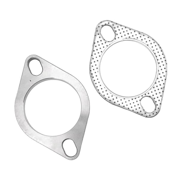 2 stk. 2-bolts 2,5-tommers eksosflenskoblingssett rustfritt stål universelt for eksosrør catback-manifolder