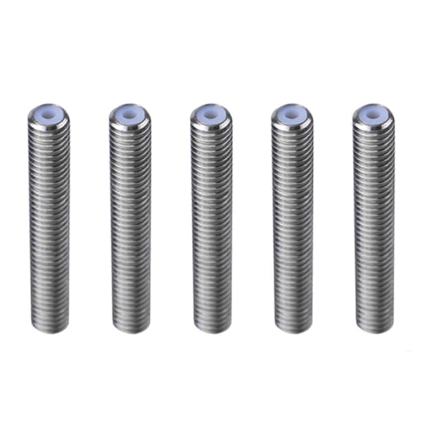 M6 Dysehals PTFE Rør Tilbehør til 3D Printer MK8 Ekstruder 1.75mm (M6*40mm)