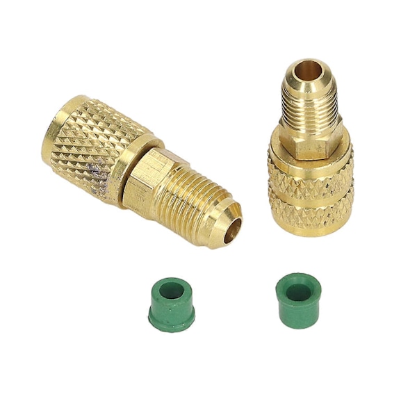 Kølemiddeladapter R22 M1/4SAE X F5/16SAE R410 M5/16SAE X F1/4SAE Kobber Drejeadapter