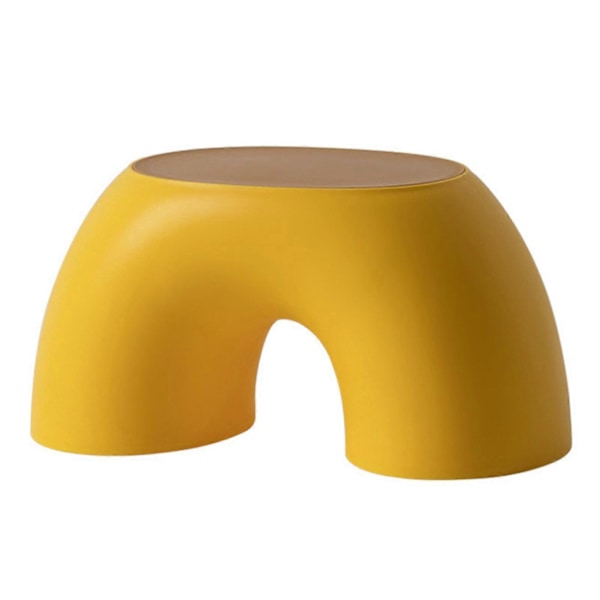 Creative Home Skridsikker Børne Cirkulær Regnbue Bænk Stærk Praktisk Fodskammel Yellow