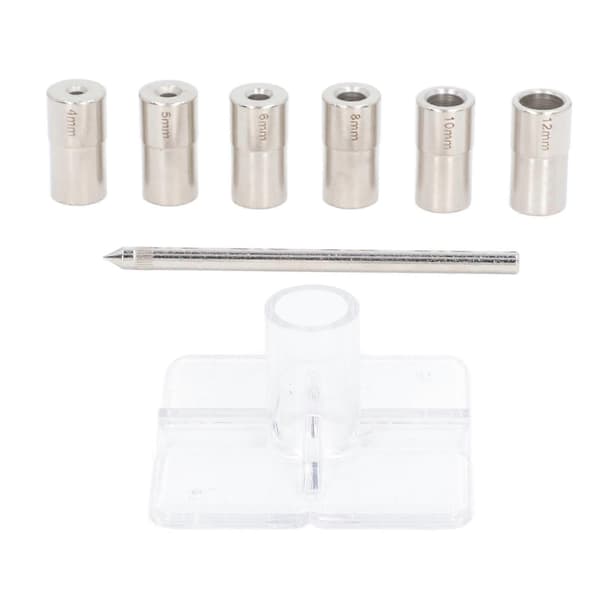 8 st Självcentrerande Dowel Jig Kit 6 Storlekar Innerdiameter Legerat Stål Borrbussning Borrguide Centreringsstans Set