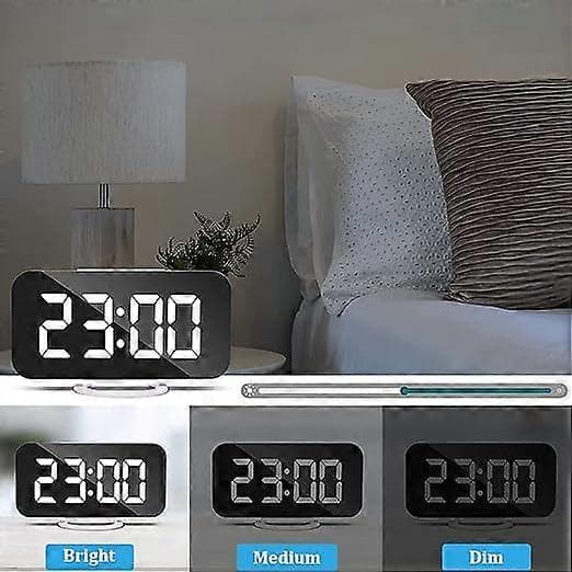 Digital väckarklocka, LED digital klocka, 6,5\" digital väckarklocka