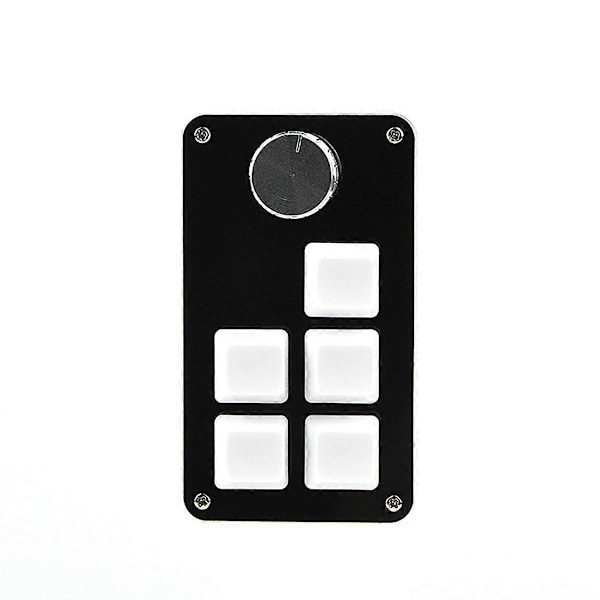 Mini Tastatur 5 Taster 1 Knapp Gamer Programmerbar Tastatur DIY Hot Swap Tilpasning Mekanisk Tastatur Makro Tastatur Hvit