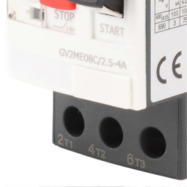 Elektrisk strømbryter motor start stopp beskyttelsesbryter 35mm guideskinne montering 2.5?4A