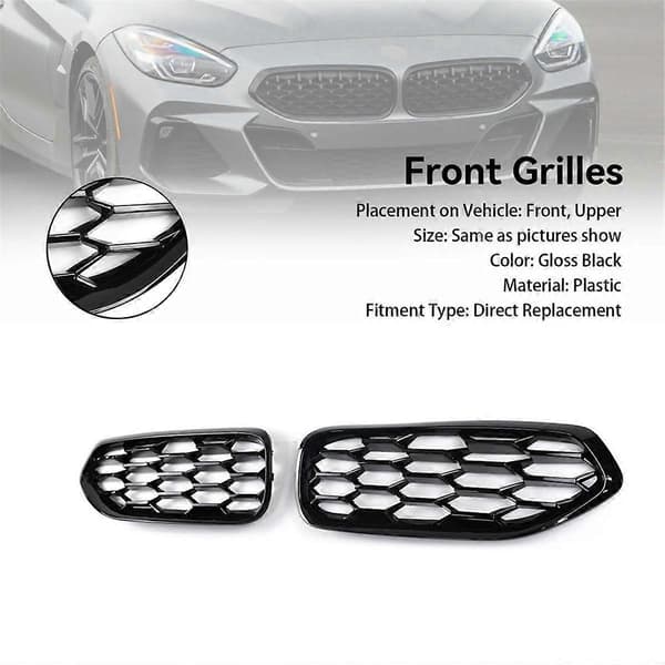 Passer for G29 Z4 2019-2023 Bil Honeycomb Stil Gloss Sort Front Nyre Grill