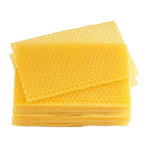 Bivoksplader 30 stk. Bivoksfundamentplader Voksfundament til bierammer Naturlige honeycomb-plader Bivoksplader